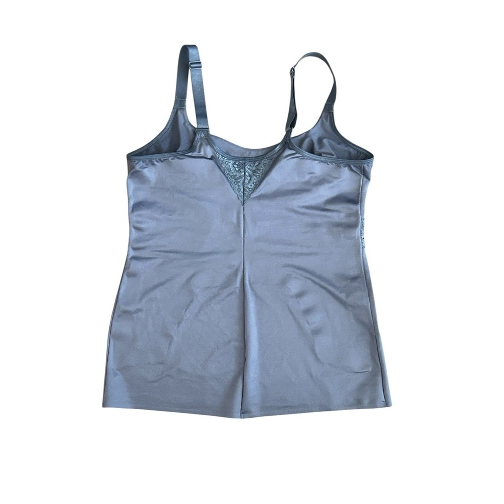 Ruby Ribbon Lace Cami Tank Top Size 40 Shaping Shapewear Tranquil Blue 3024 - Picture 3 of 8